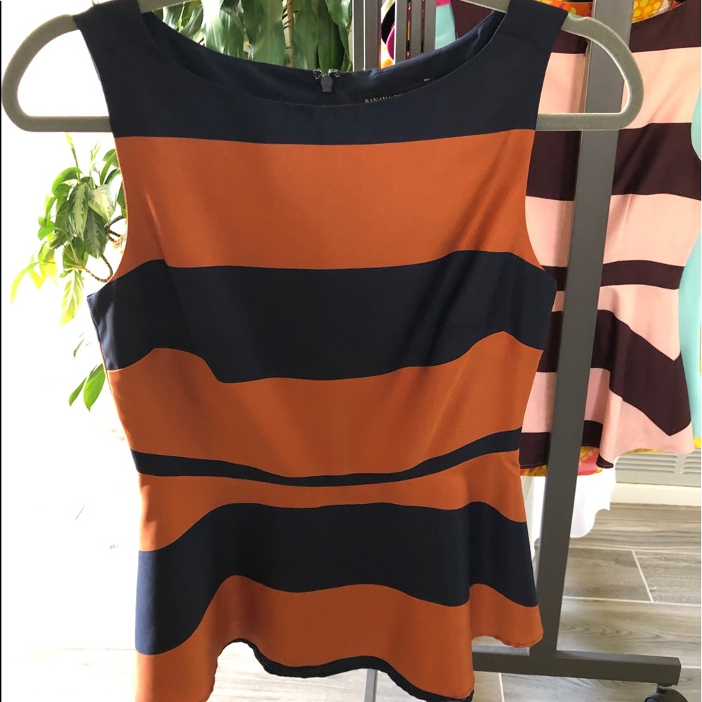 Banana Republic Sleeveless Peplum Blouse